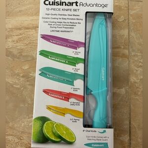 NEW Cuisinart Advantage 12-piece Knife Set with Multicolor Blades